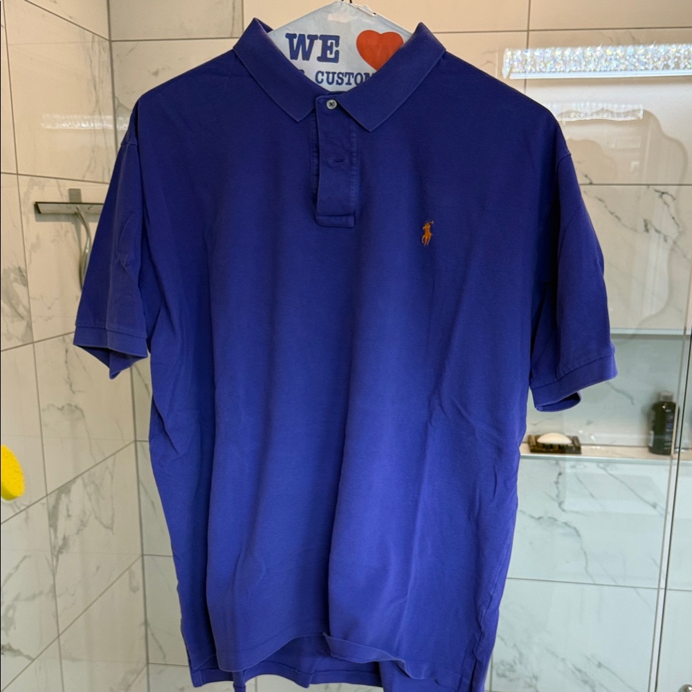 Polo by Ralph Lauren Men's Purple Polo Shirt